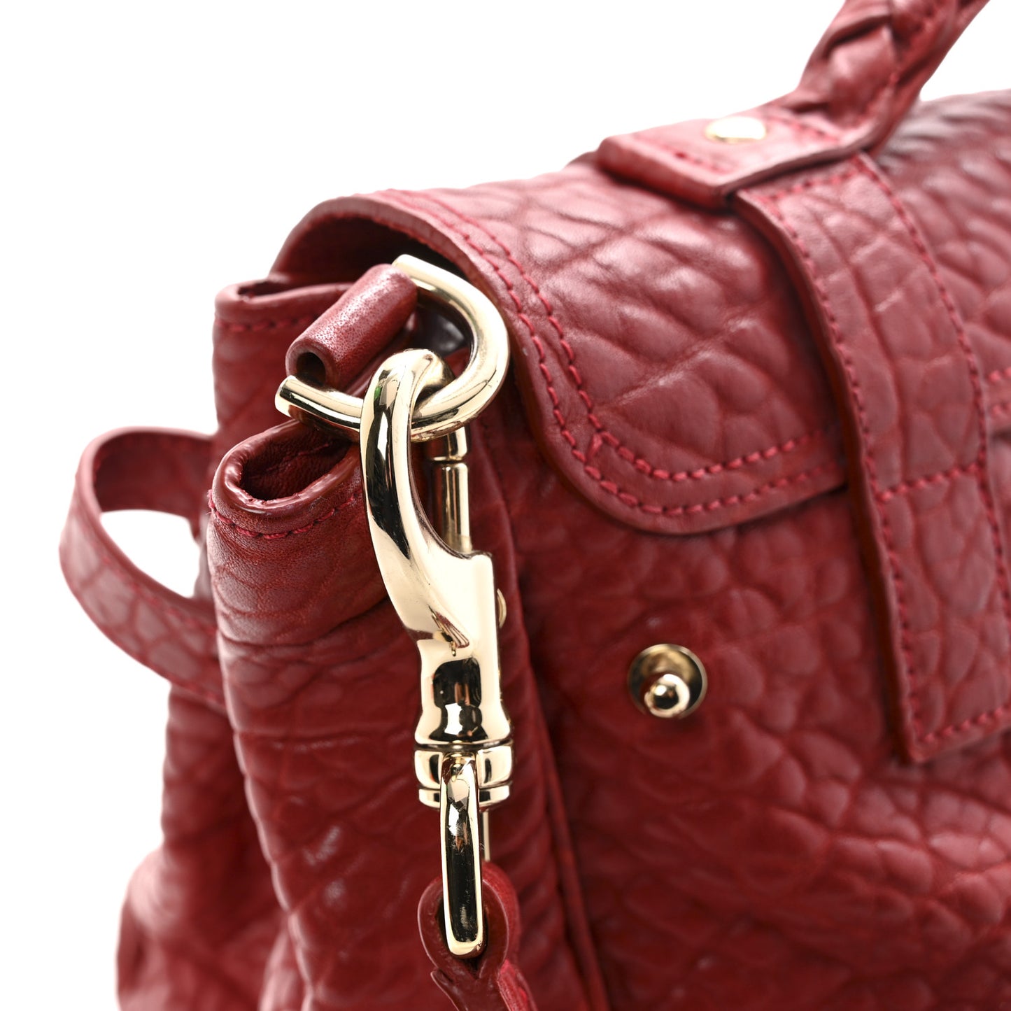 Shrunken Calfskin Medium Alexa Red