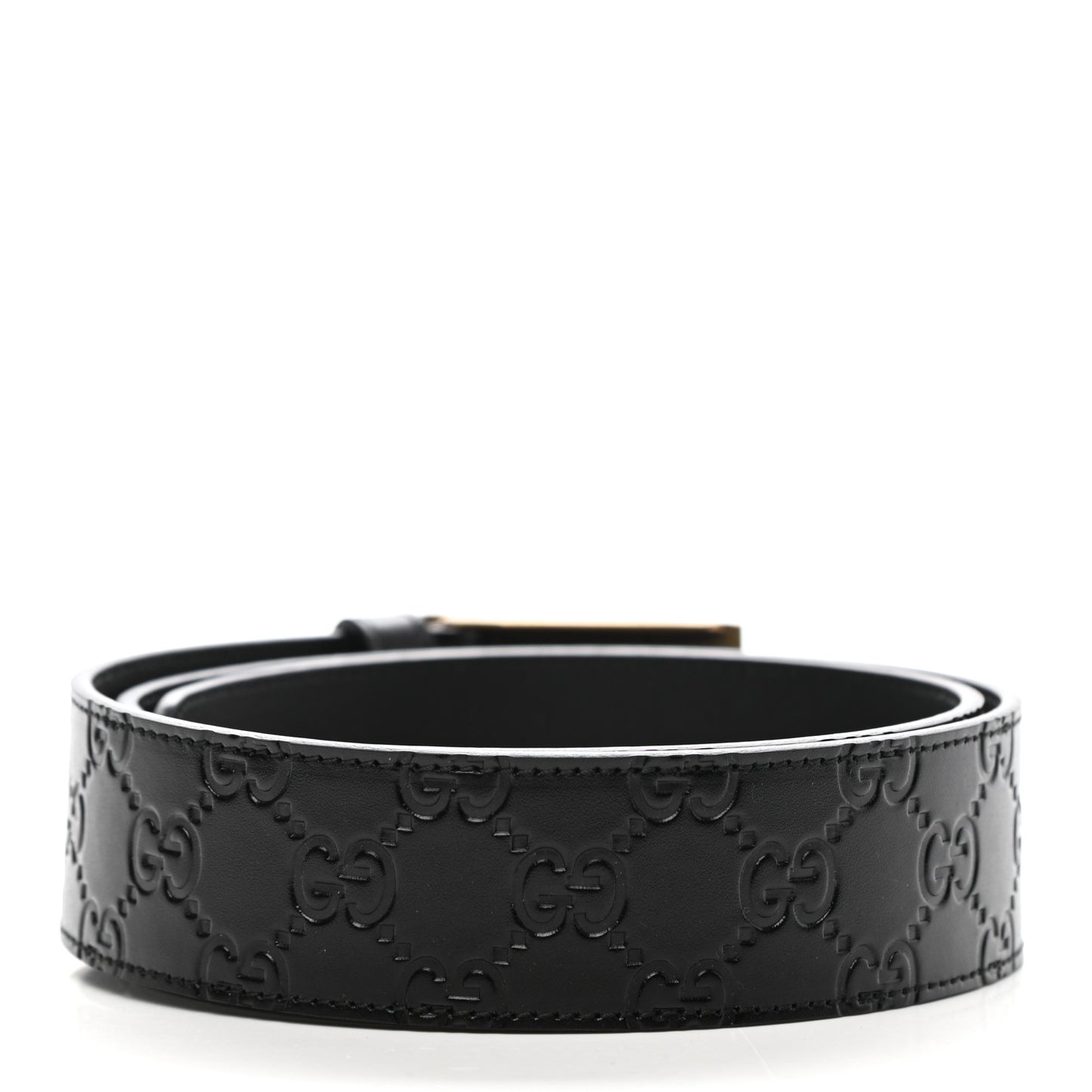 Guccissima Snake Plaque Belt 85 34 Black