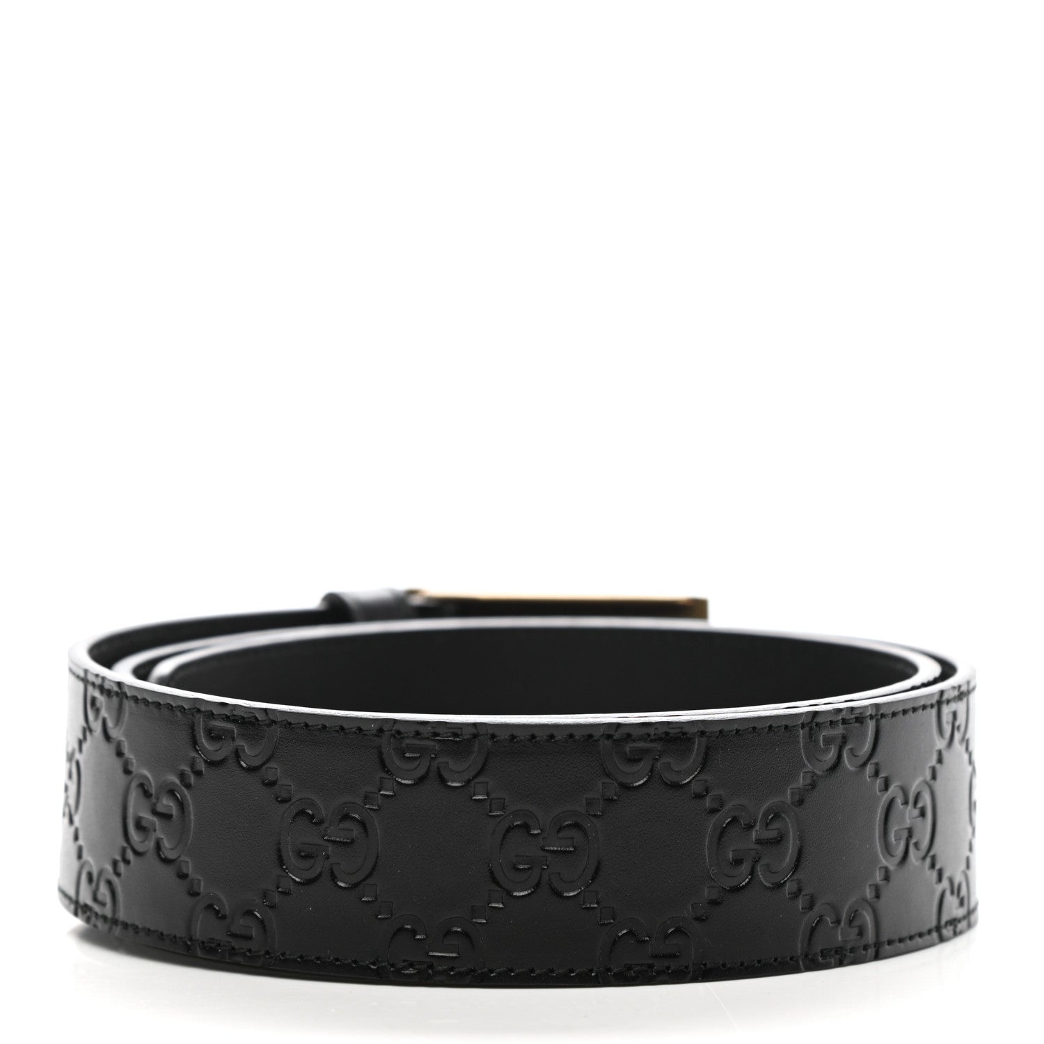 Gucci Guccissima Snake Plaque Belt 85 34 Black 2 of 6