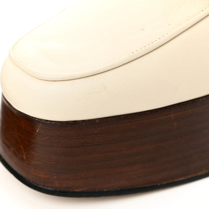 Gucci Malaga Kid Horsebit Platform Loafers 37 Mystic White 10 of 24