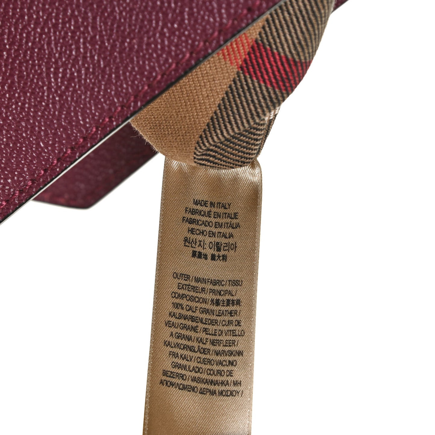 Soft Grain Medium Buckle Tote Dark Plum