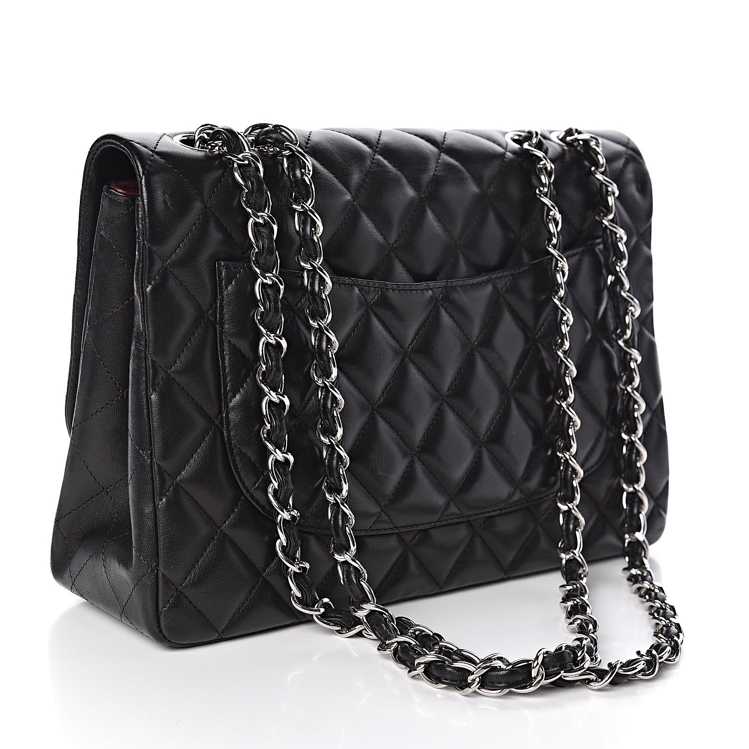 Chanel Lambskin Quilted Jumbo Single Flap Black 3 of 10