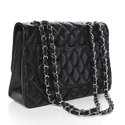 Chanel Lambskin Quilted Jumbo Single Flap Black 3 of 10