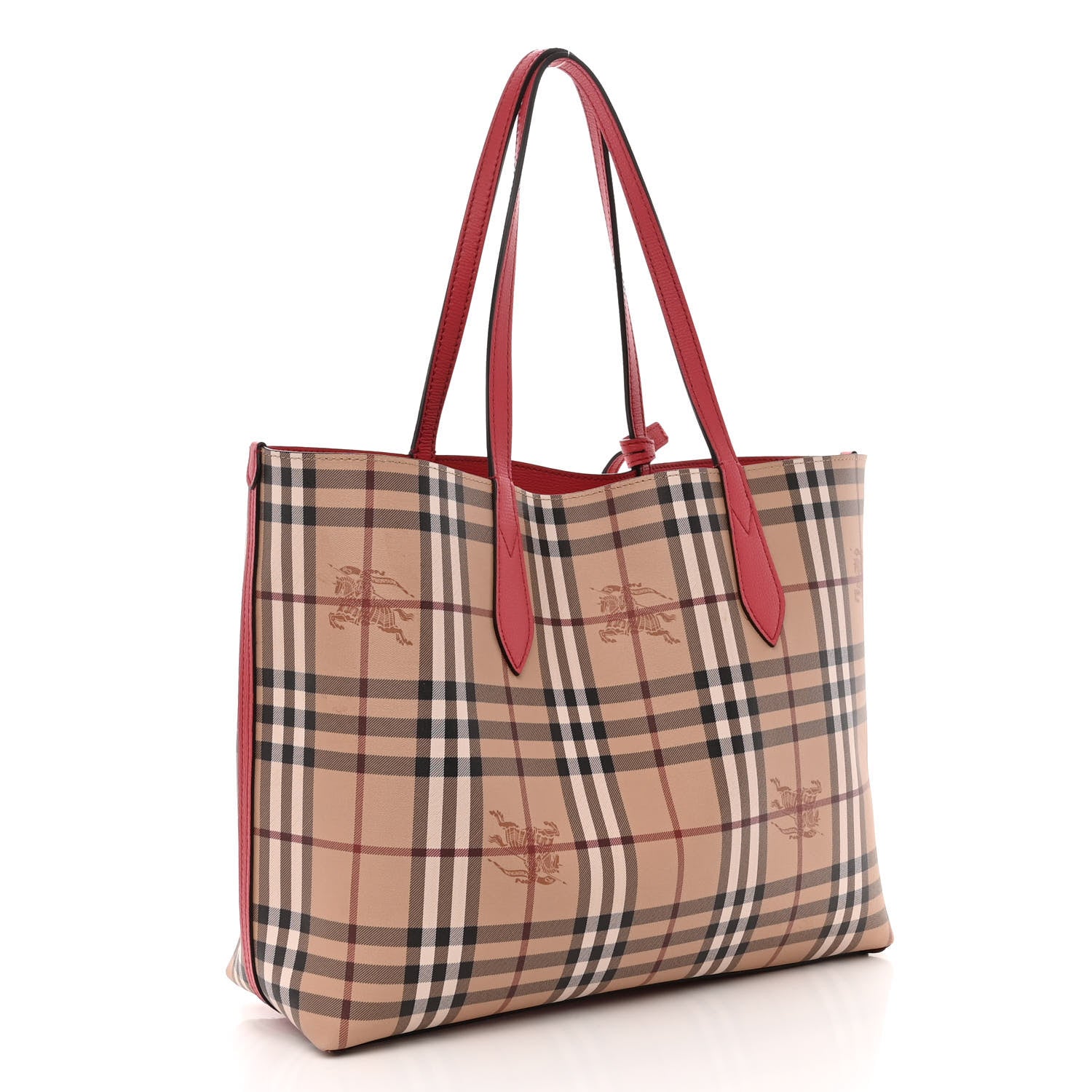 Burberry Haymarket Check Medium Reversible Tote Red 12 of 19