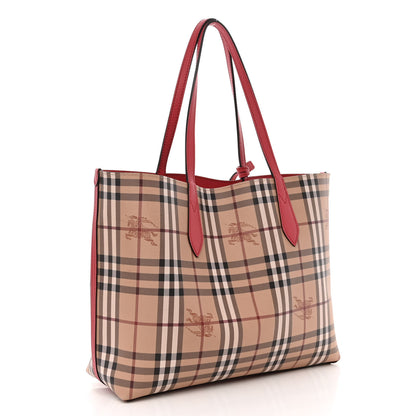 Burberry Haymarket Check Medium Reversible Tote Red 12 of 19