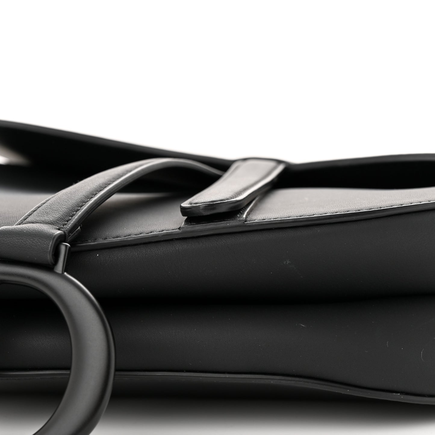 Ultra Matte Calfskin Saddle Bag Black