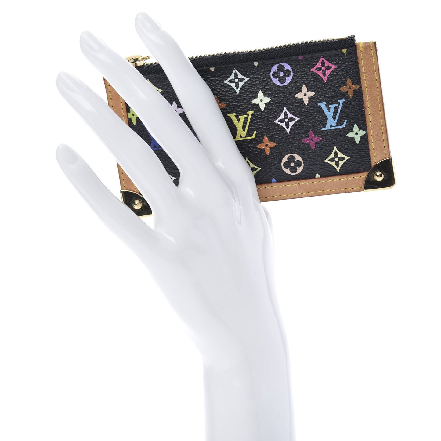 Monogram Multicolor Key Pouch Black