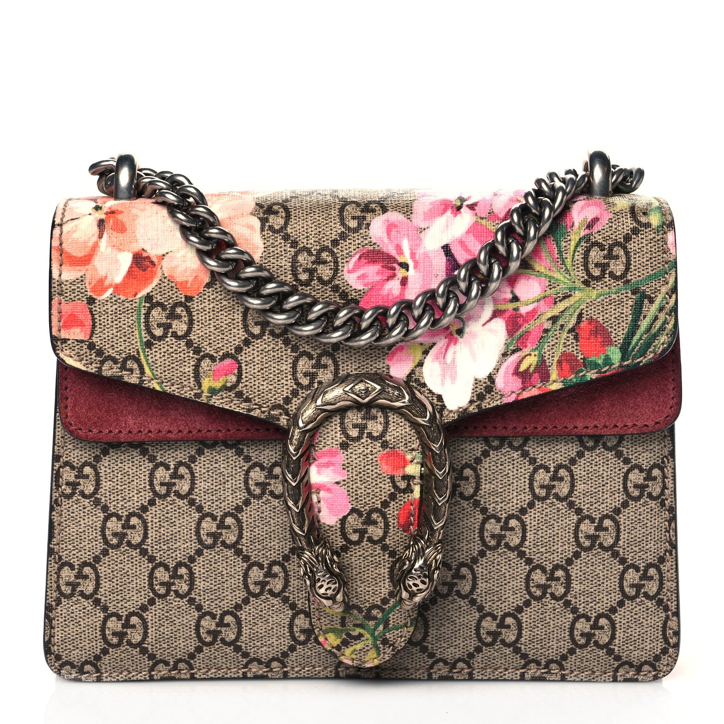GG Supreme Monogram Blooms Mini Dionysus Shoulder Bag Beige Multicolor Dry Rose
