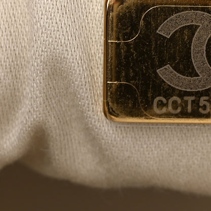 Chanel Tweed Quilted Small Chanel 25 Handbag Ecru Khaki Gold Red 7 of 10