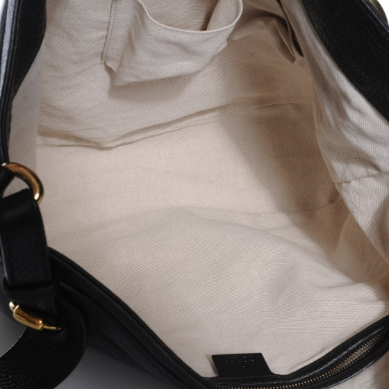 Gucci Leather Large Ride Shoulder Bag Black 7 of 7