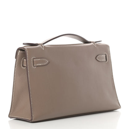 Hermes Swift Kelly Pochette Clutch Etoupe 3 of 10