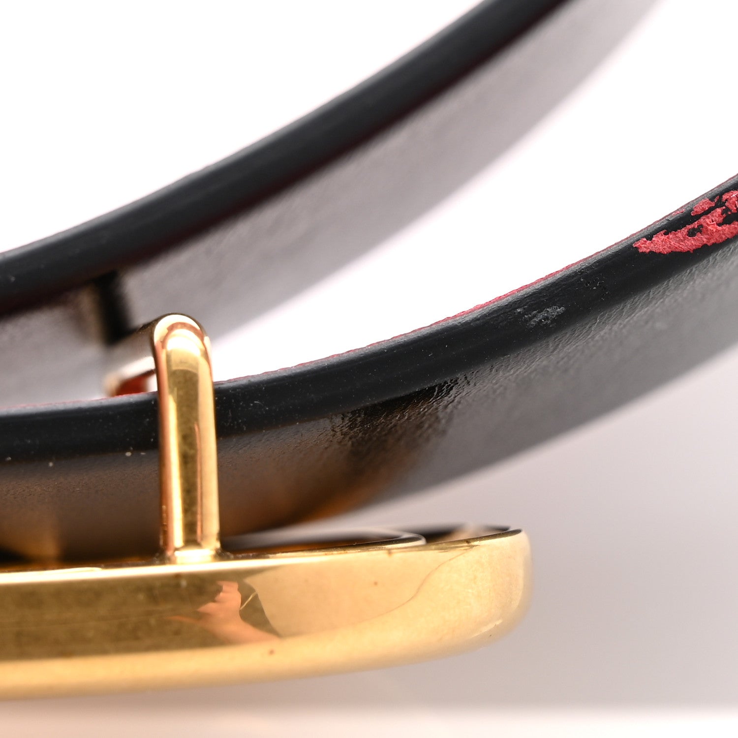 Valentino Garavani Glossy Calfskin 40mm VLogo Reversible Belt 75 30 Black Rouge Pur 7 of 10