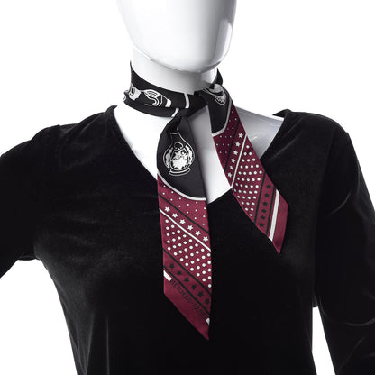 Hermes Silk Les Flacons Bandana Twilly Prune Black White 2 of 5