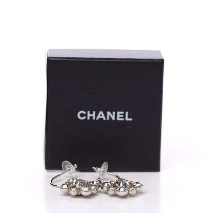 Chanel Crystal CC Dangle Earrings Silver 5 of 5