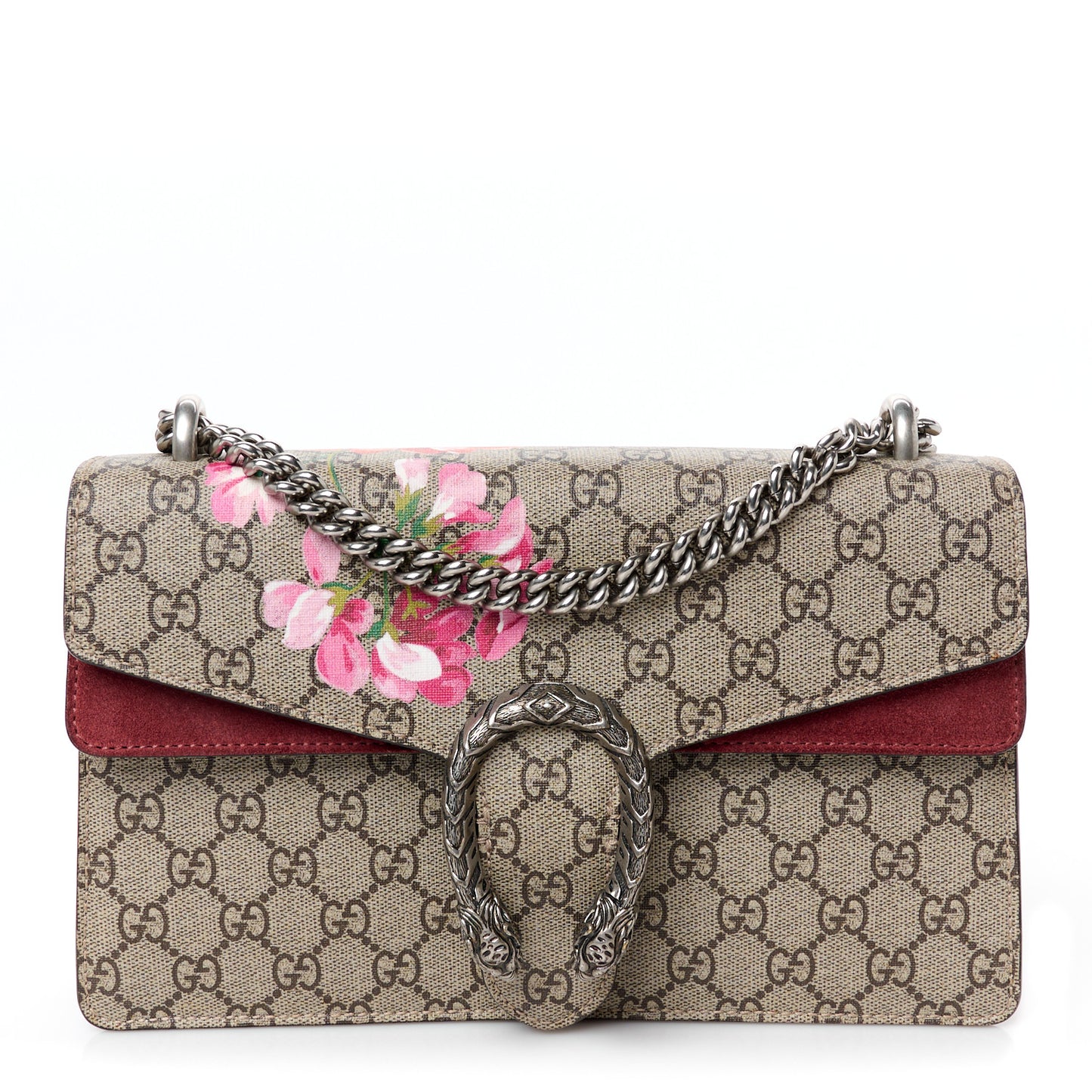 GG Supreme Monogram Blooms Small Dionysus Shoulder Bag Beige Multicolor Dry Rose