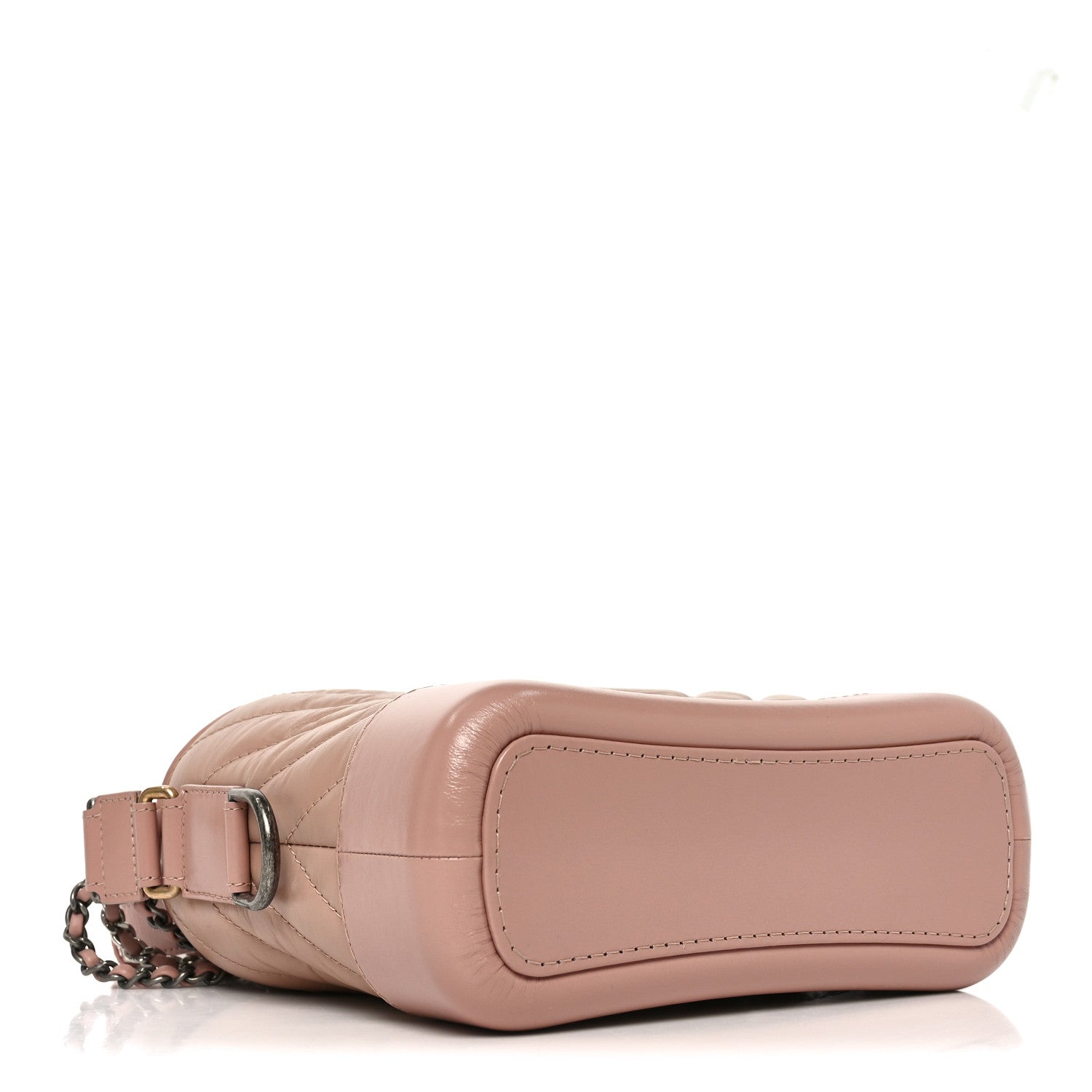 Chanel Aged Calfskin Chevron Quilted Small Gabrielle Hobo Pink 3 of 9