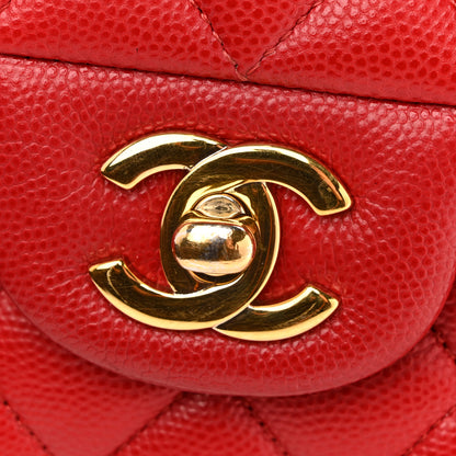 Chanel Caviar Quilted Medium Double Flap Red 15 of 15