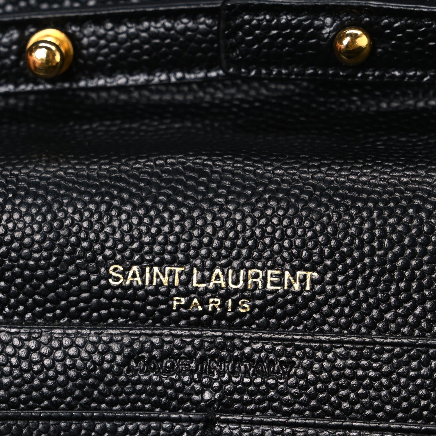 Saint Laurent Grain De Poudre Matelasse Chevron Monogram Chain Wallet Black 6 of 10