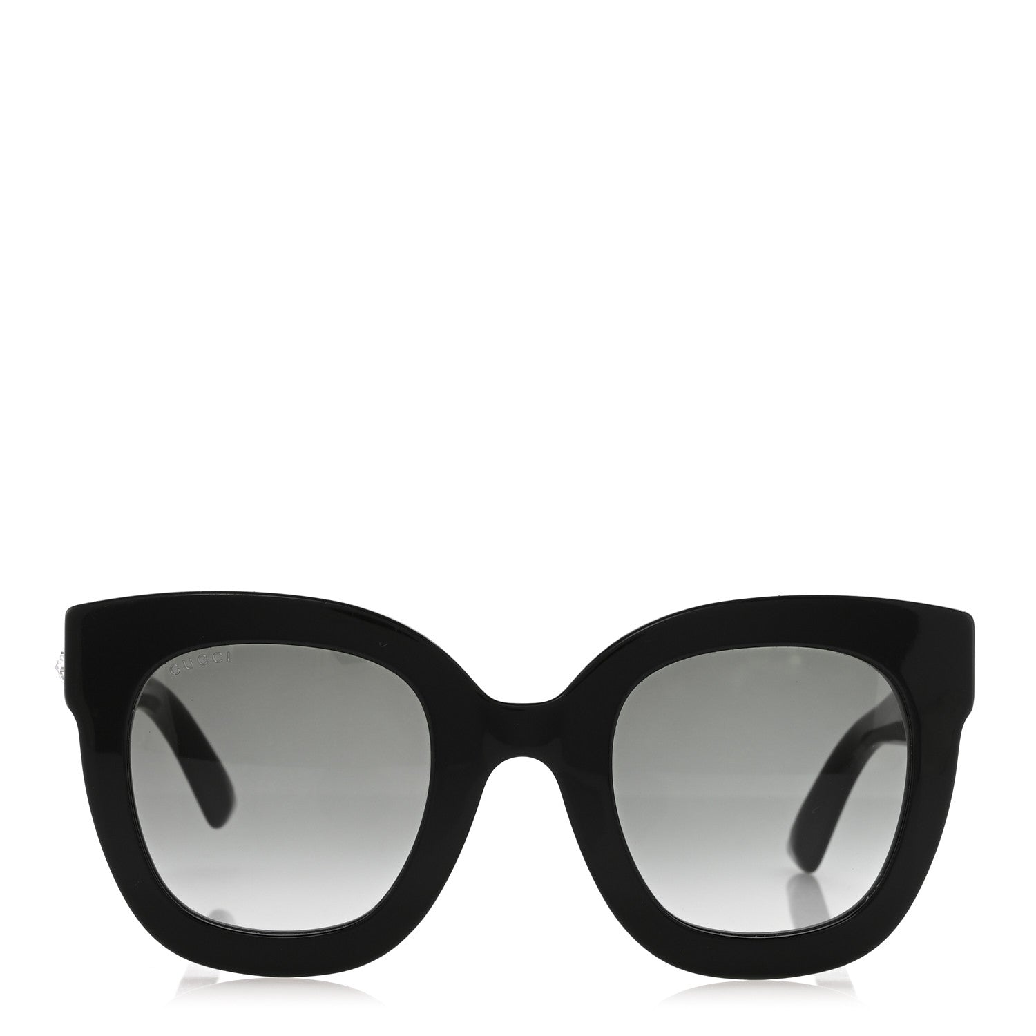 Gucci Acetate Crystal Star Round Frame Sunglasses GG0208S Black 3 of 7