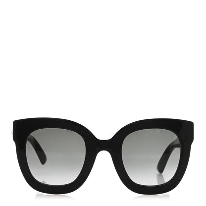 Gucci Acetate Crystal Star Round Frame Sunglasses GG0208S Black 3 of 7