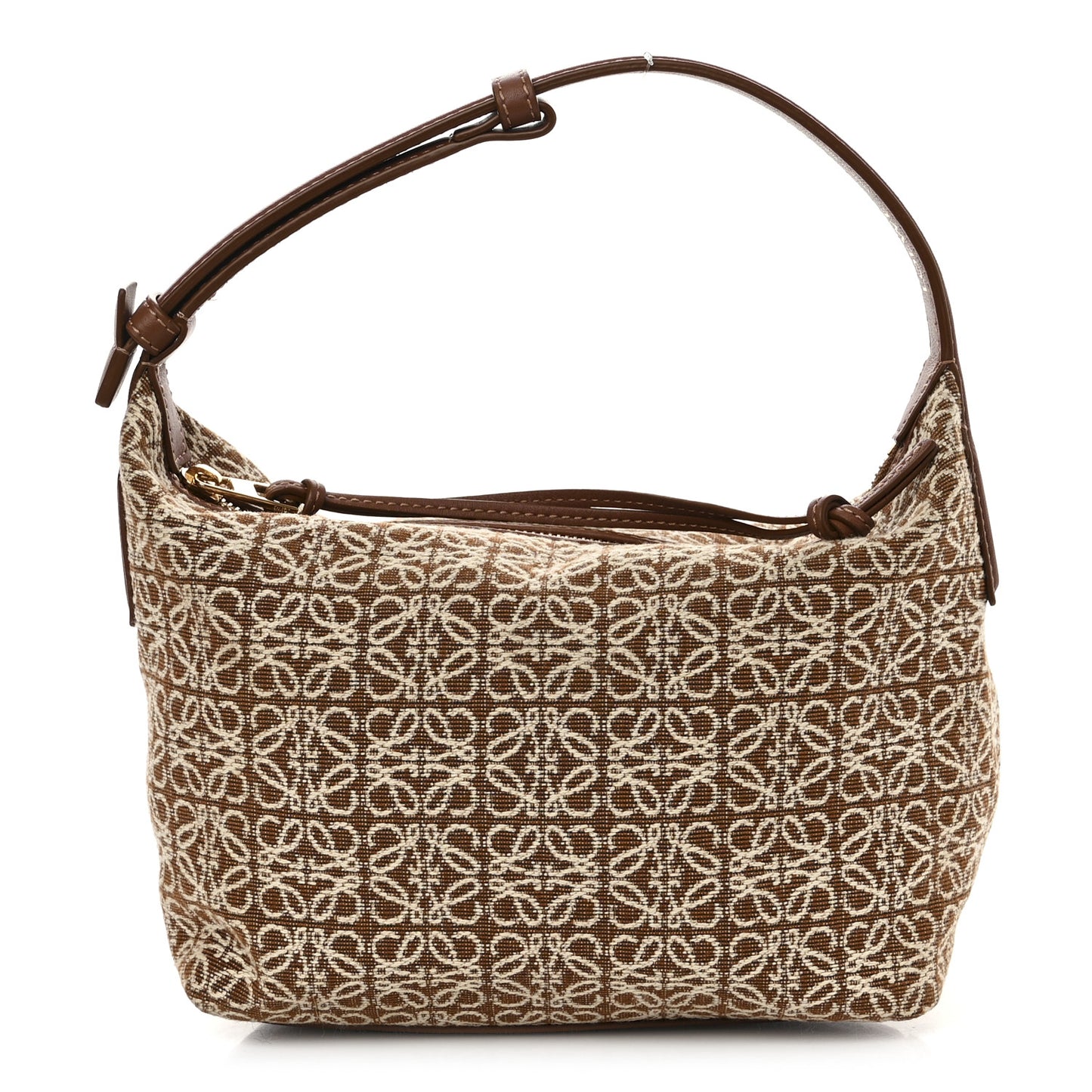 Jacquard Anagram Calfskin Small Cubi Bag Tan Pecan