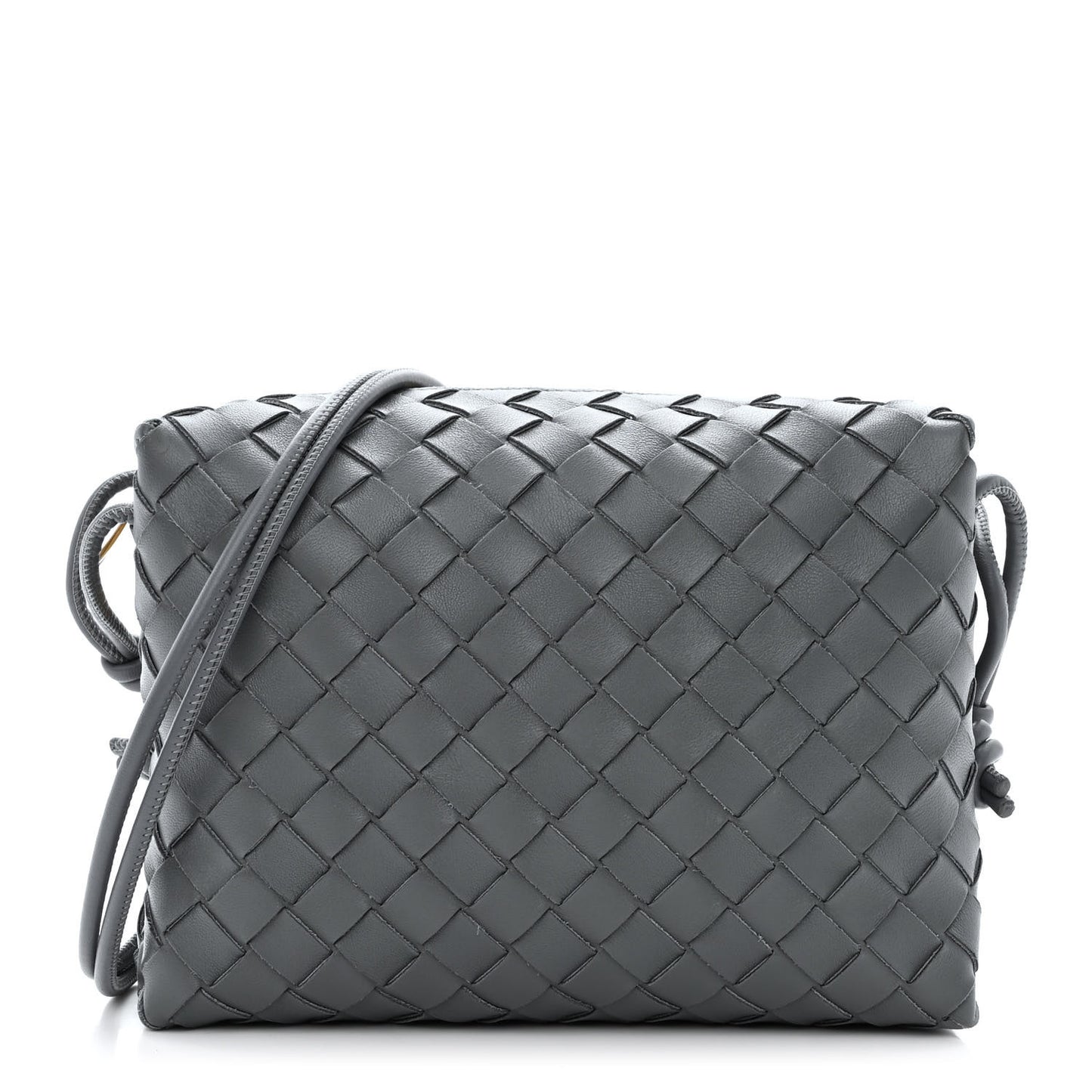 Nappa Intrecciato Small Loop Camera Bag Thunder
