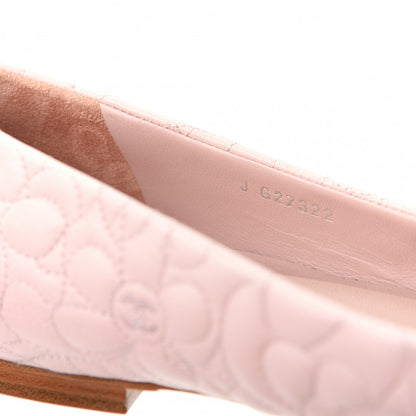 Chanel Lambskin Camellia Embroidered CC Ballerina Flats 41 Light Pink 10 of 10