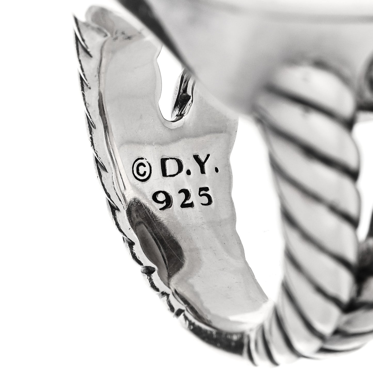 Sterling Silver Diamond Smoky Quartz 14mm Albion Ring 51 5.75
