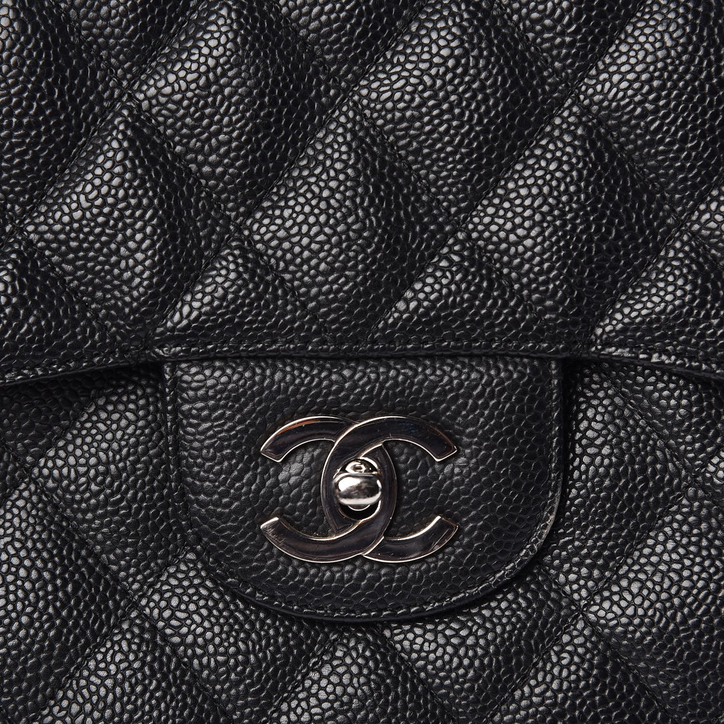 Caviar Quilted Jumbo Single Flap Black