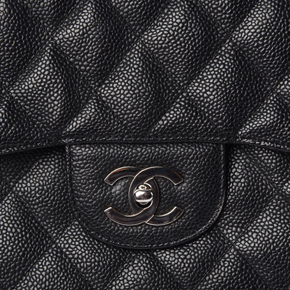 Chanel Caviar Quilted Jumbo Single Flap Black 12 of 12