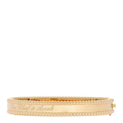 Van Cleef & Arpels 18K Yellow Gold Perlee Signature Bangle Bracelet S 2 of 3