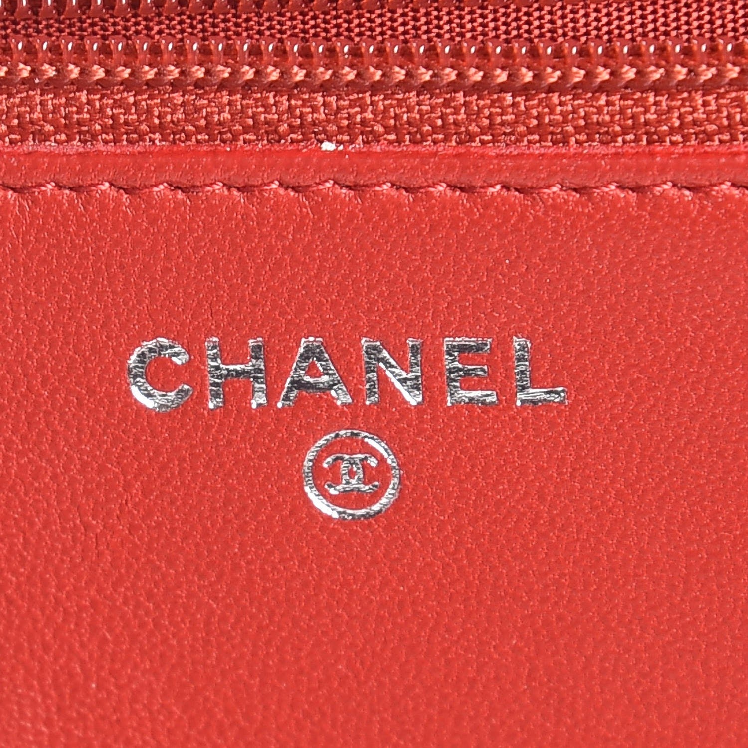 Chanel Lambskin Quilted Boy Wallet On Chain WOC Red 6 of 8
