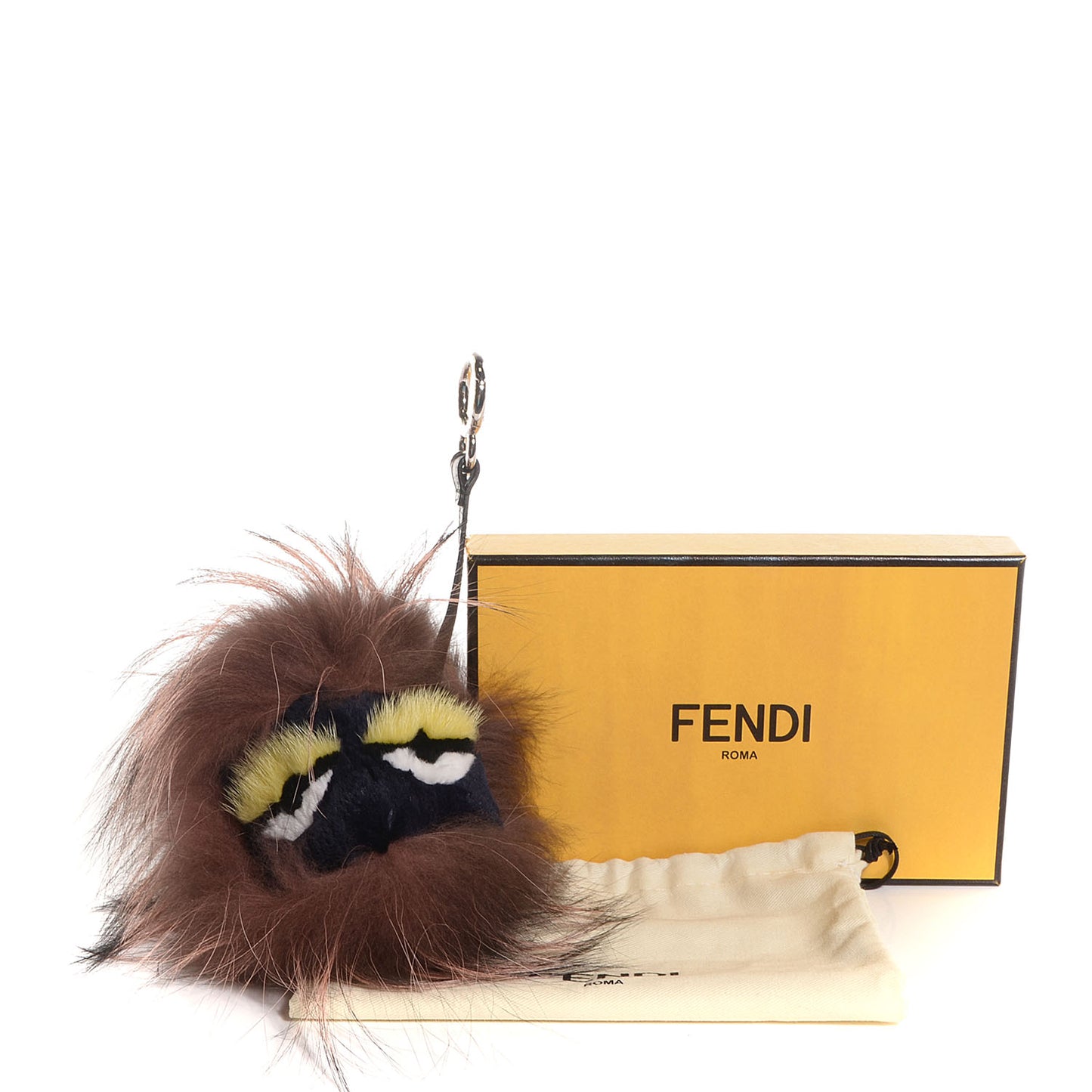 Fox Mink Rabbit Fur Vitello Flamingo Archy Monster Bag Bug Charm Cipria Multicolor Black
