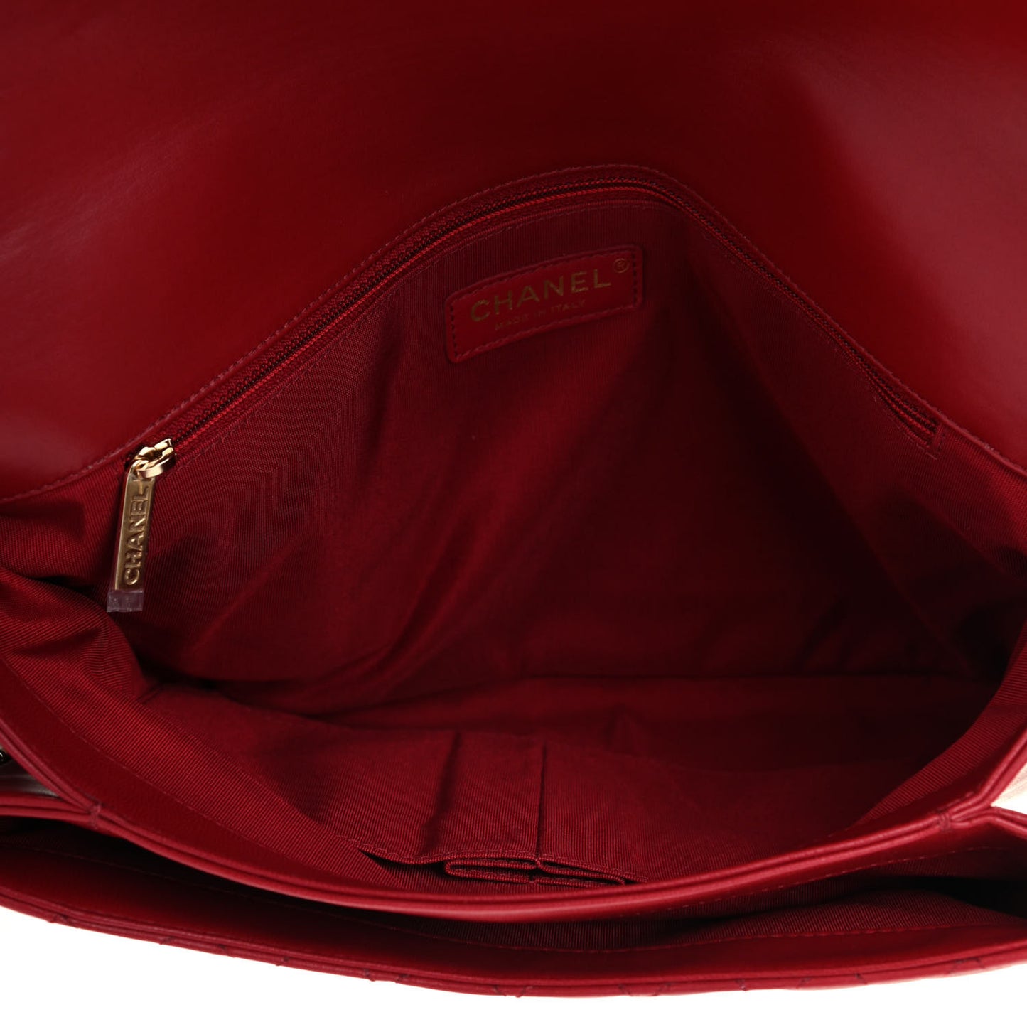 Lambskin Quilted CC Unchained Clutch Red