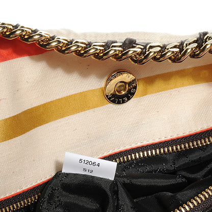 Stella McCartney Cotton Canvas Stripes Falabella Bucket Bag 8 of 8