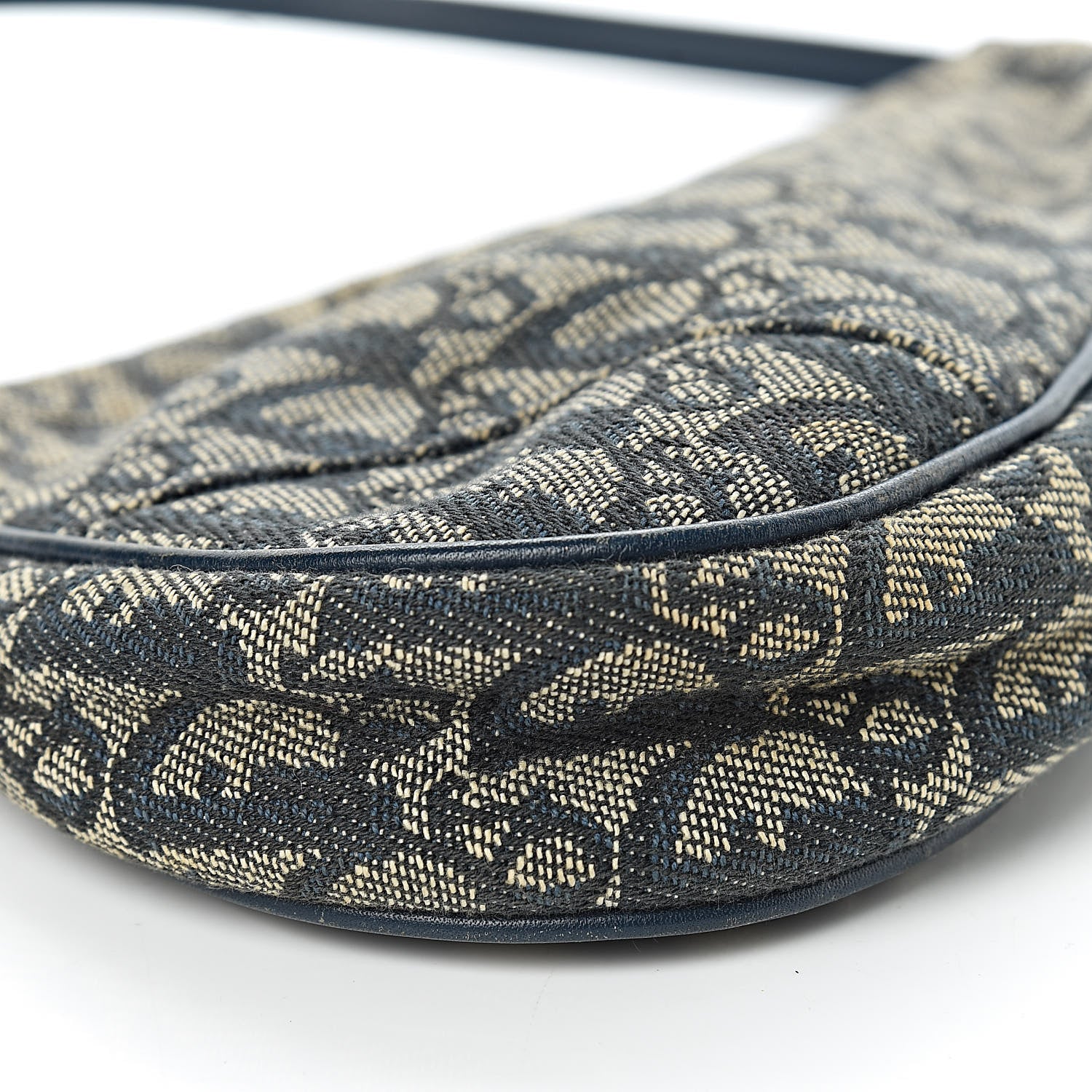 Christian Dior Monogram Mini Saddle Pochette Navy 9 of 10