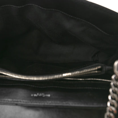Saint Laurent Calfskin Y Quilted Monogram Medium Loulou Chain Satchel Black 5 of 8