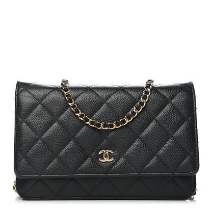 Chanel Caviar Quilted Wallet On Chain WOC Black 1 of 11