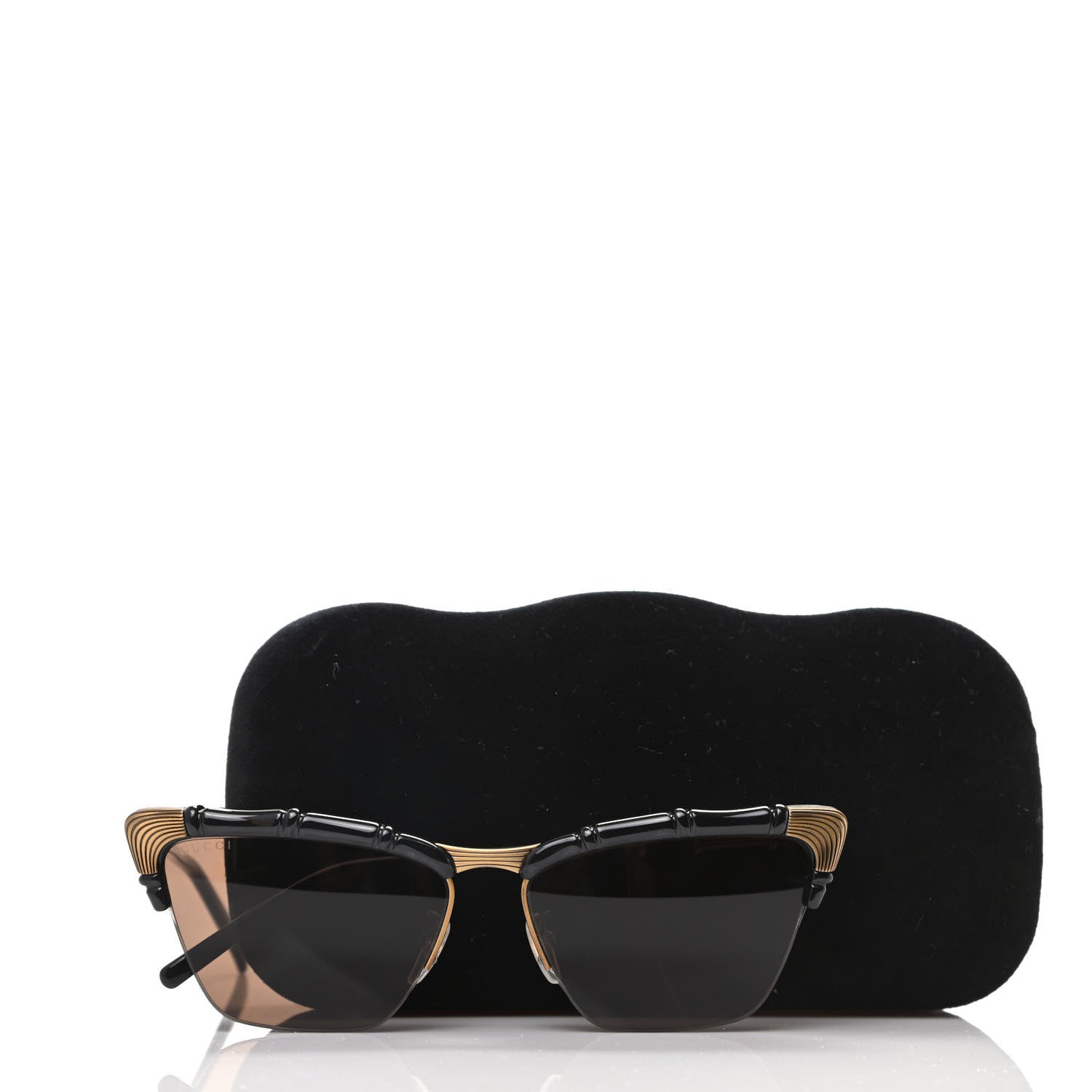 Gucci Acetate Metal Bamboo Sunglasses GG660S Black Brown 8 of 8
