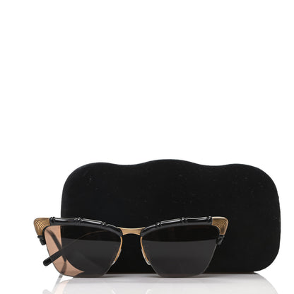 Gucci Acetate Metal Bamboo Sunglasses GG660S Black Brown 8 of 8