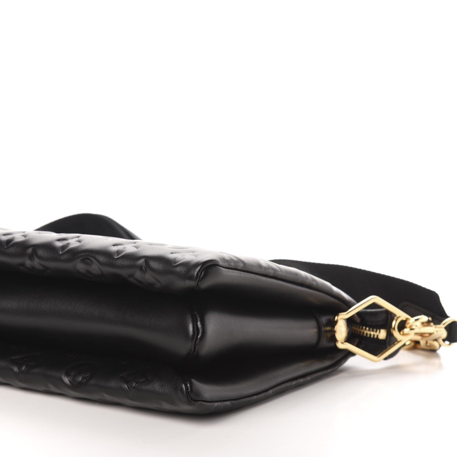 Louis Vuitton Lambskin Embossed Monogram Coussin PM Black 9 of 11