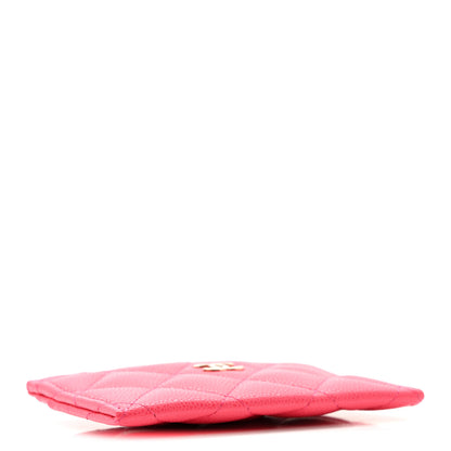 Chanel Caviar Quilted Card Holder Dark Pink 4 of 10