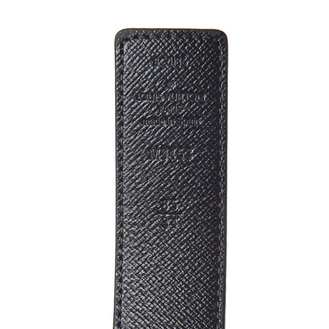 Calfskin Monogram 30mm LV Initiales Reversible Belt 85 34 Black