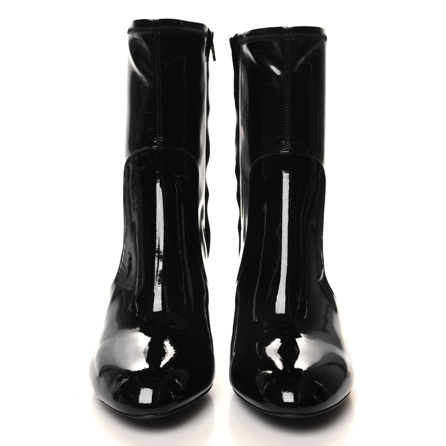 Louis Vuitton Patent Silhouette Ankle Boots 39 Black 2 of 8
