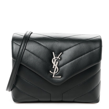 Saint Laurent Calfskin Y Quilted Monogram Toy Loulou Crossbody Bag Black 1 of 11