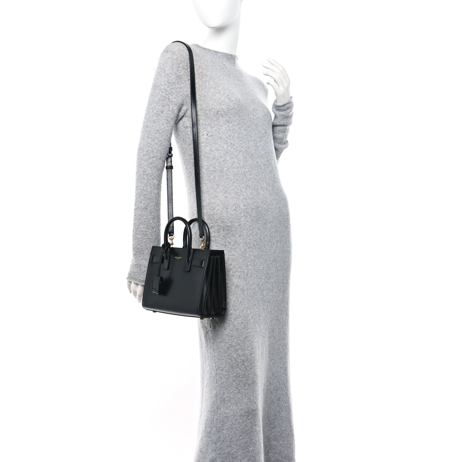 Saint Laurent SAINT LAURENT Calfskin Nano Sac De Jour Black 2 of 10