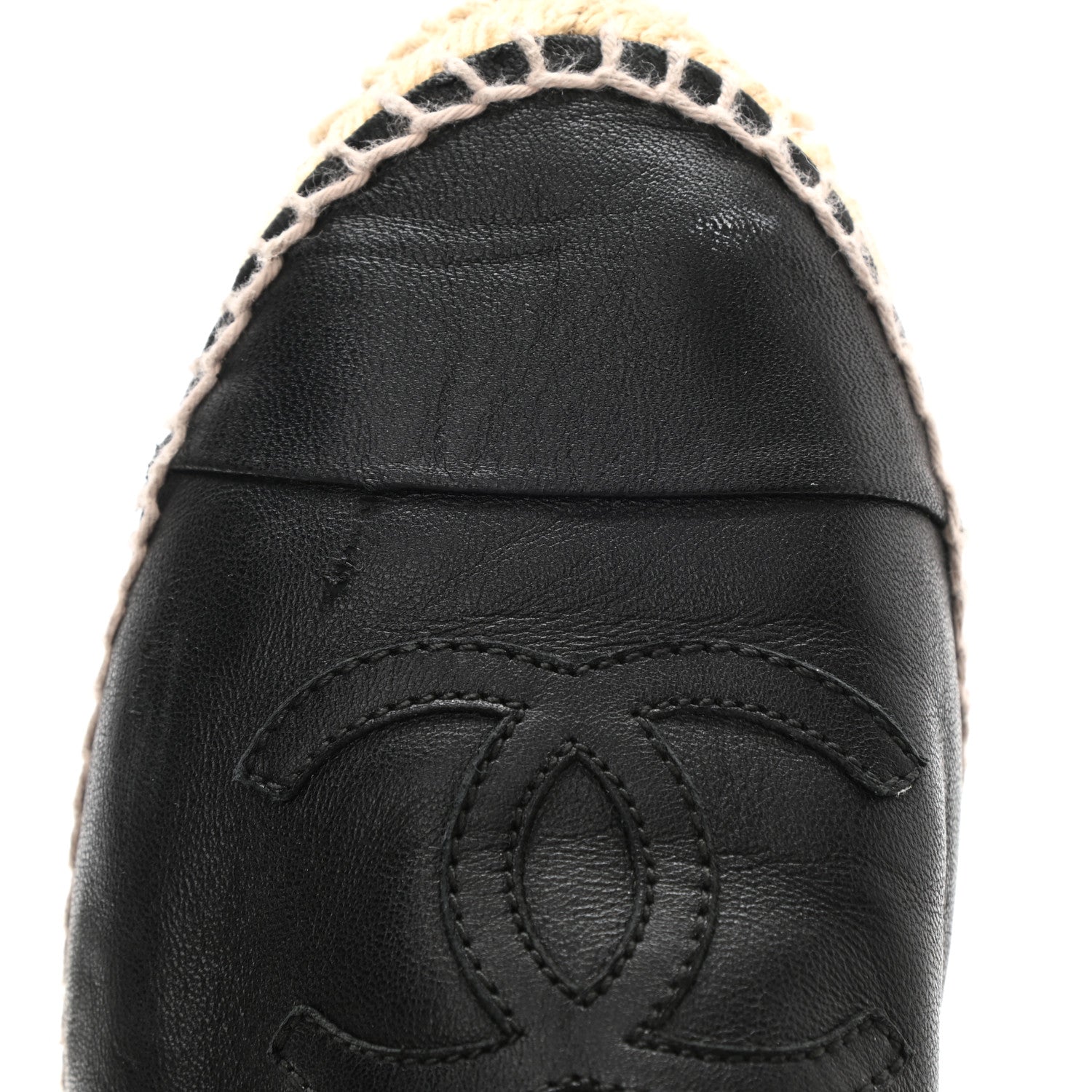 Chanel Lambskin CC Espadrilles 36 Black 9 of 9
