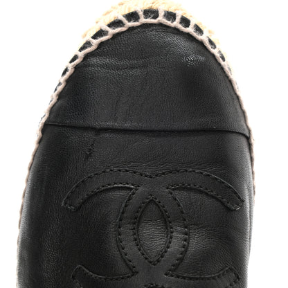 Chanel Lambskin CC Espadrilles 36 Black 9 of 9