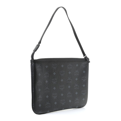 MCM Visetos Liz Shopper Tote Pouch Black 2 of 6