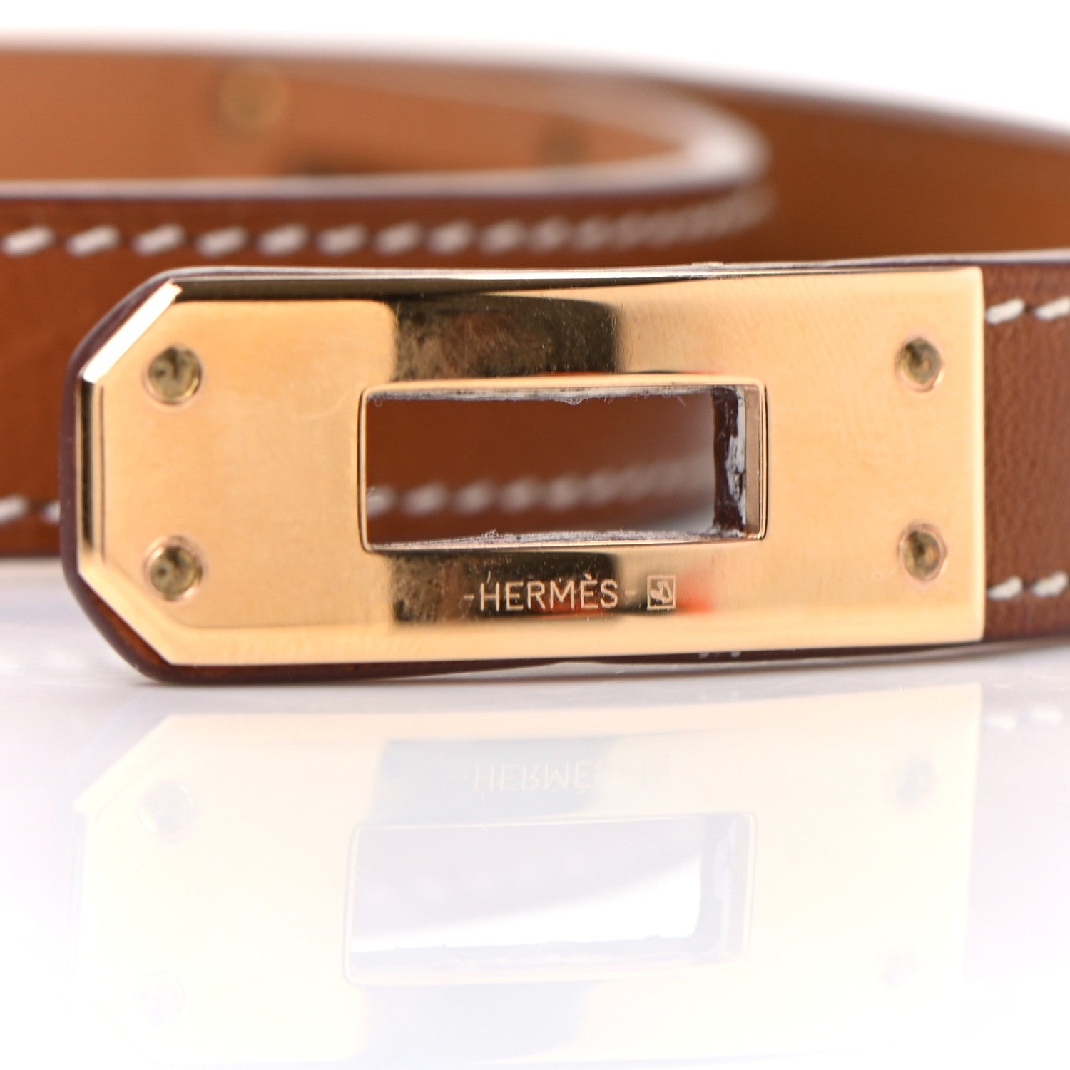 Hermes Barenia Kelly Double Tour Bracelet S Fauve 4 of 8